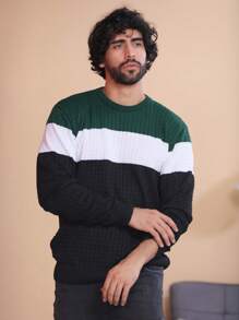 Suéter Tricô Masculino Colorido
