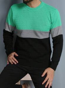 Suéter Tricô Masculino Colorido