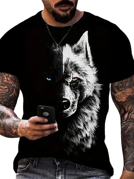 Camiseta Masculina Wolf Attack